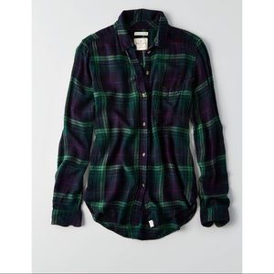American Eagle Amazingly Soft Plaid Flannel Shirt